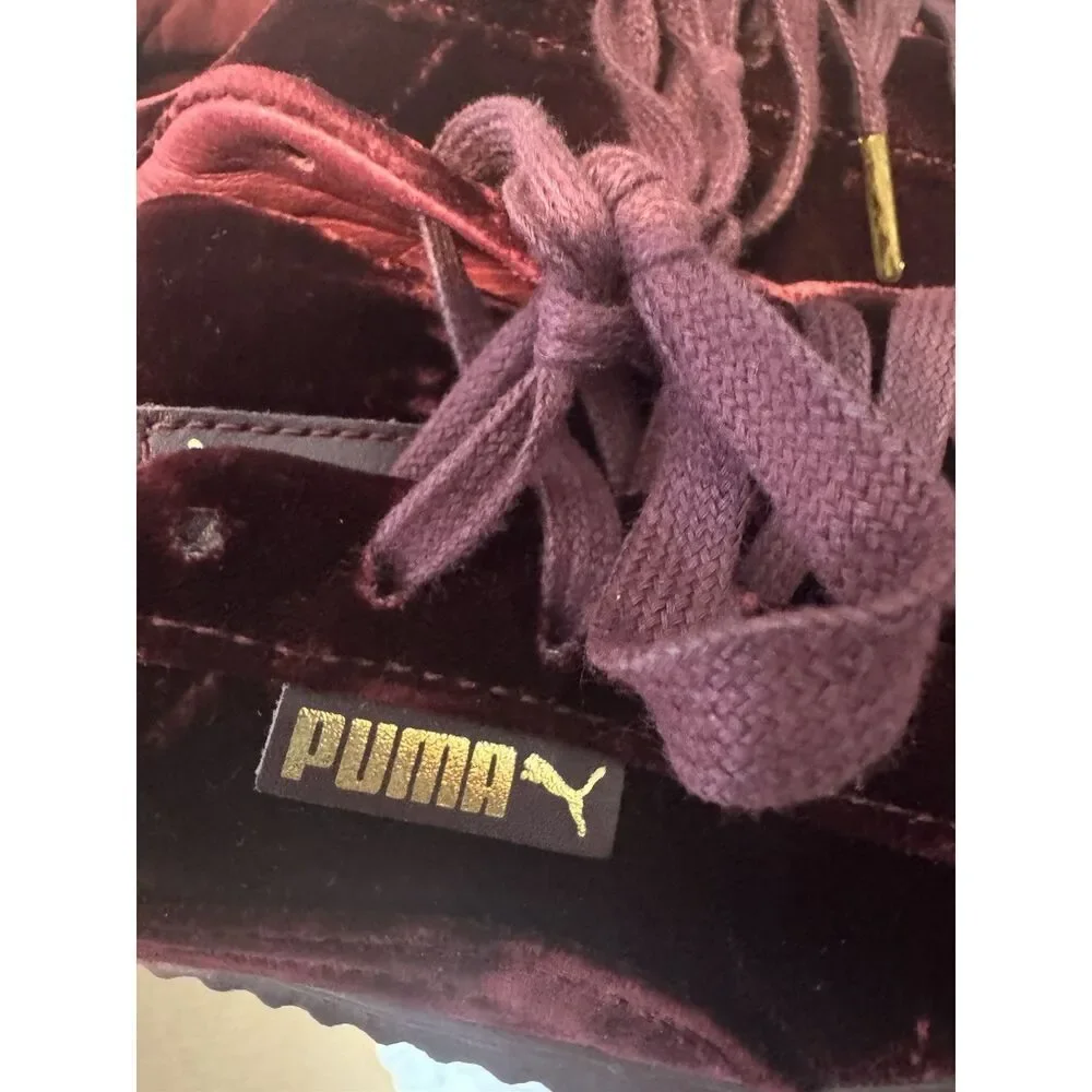 PUMA x FENTY By Rihanna Velvet Creeper 'Burgundy' Women's Sneakers Rare Sz 6 - Picture 8 of 9
